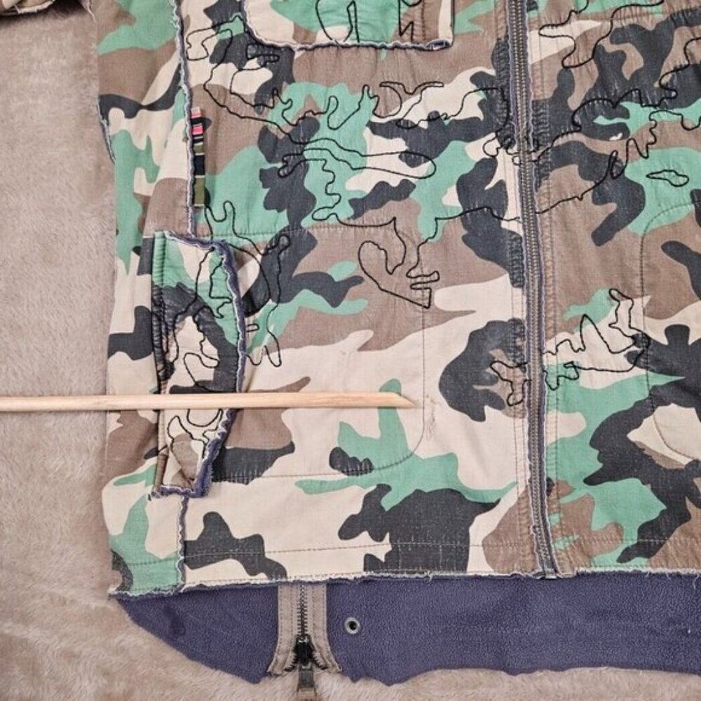 Y2K Triple Five Soul Camouflage Jacket Mens Size M Full Zip Long Sleeve 555 Soul - Picture 3 of 16